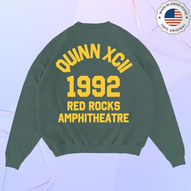 Official Quinn Xcii Red Rocks 2025 Collegiate Crewneck