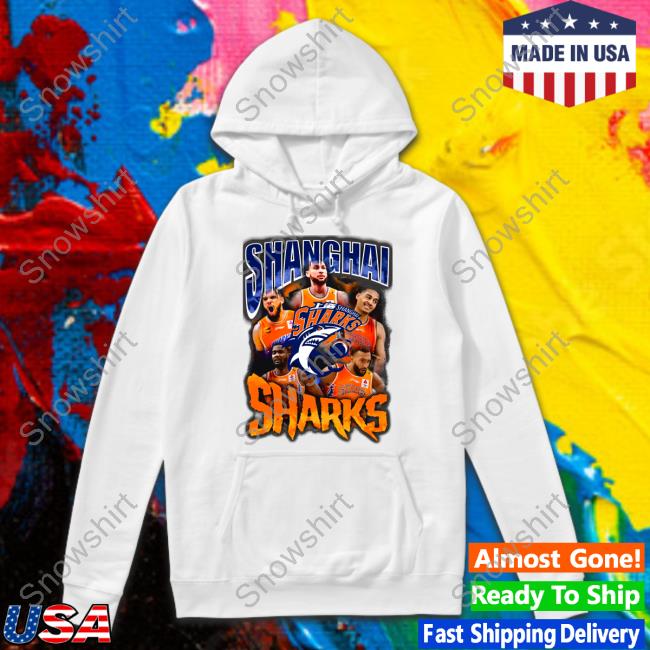 Shanghai Sharks Shirt Black Official Lexcheeseburgers Shanghai Sharks Tee