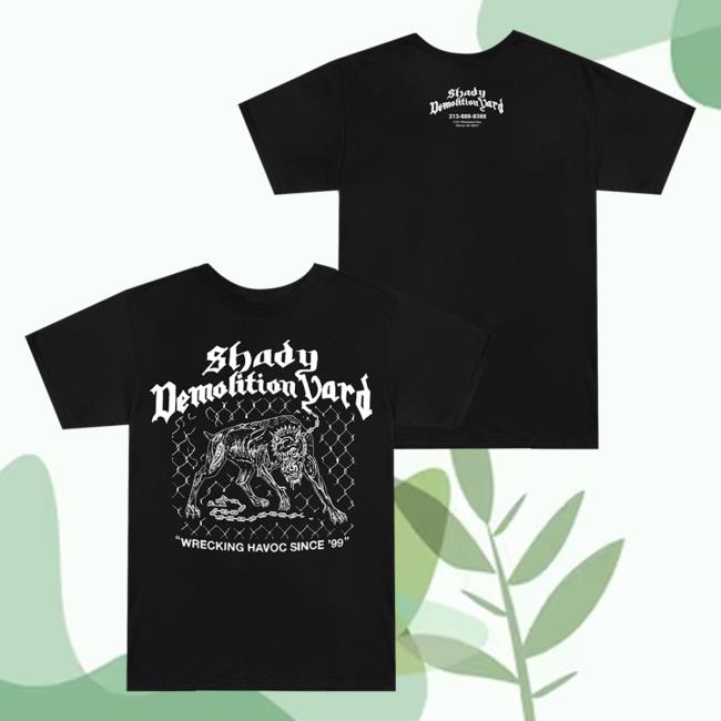 Official Eminem Merch Shady Demolition Junkyard Dog T-Shirt Shady Demolition Junkyard Dog Tee Shirt