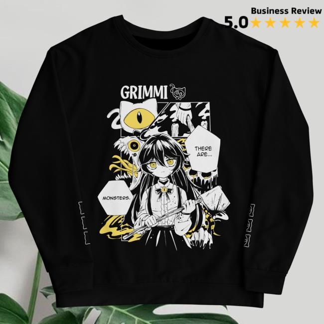Official Pastel Melon Grimmi Vtuber Horror Crew neck Sweatshirt Pastelmelon Collaboration