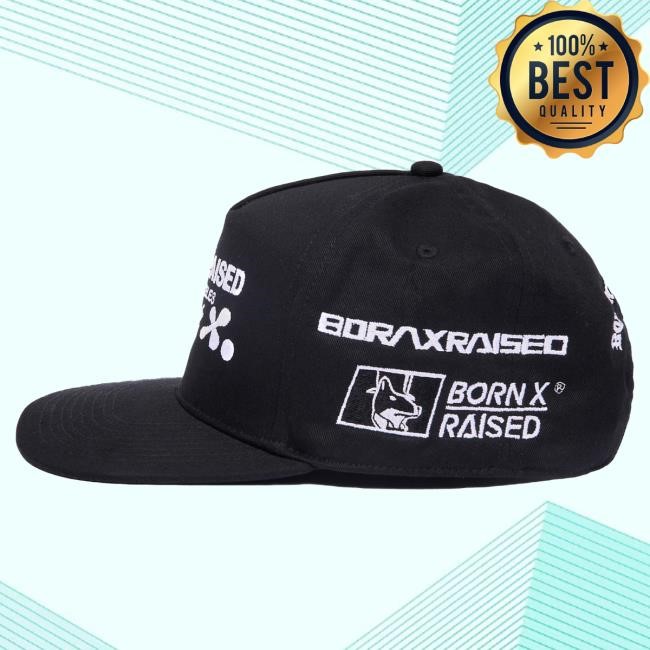 Official Born X Raised Merch Store Shop Born X Raised Dotcom Snapback Cap: Black BornxRaised