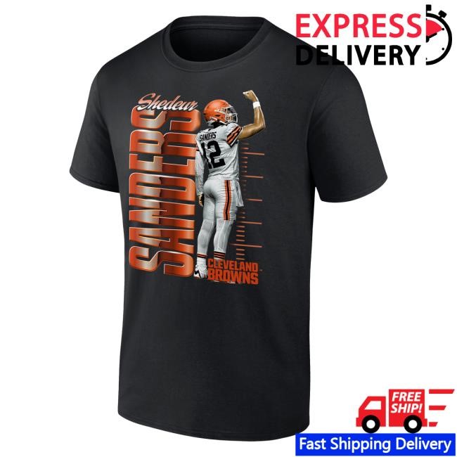 Official Men's Shedeur Sanders Black Cleveland Browns Celebration T Shirt