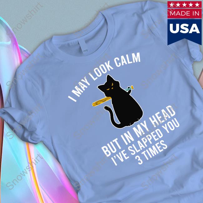 Black Cat I May Look Calm But In My Head Shirt