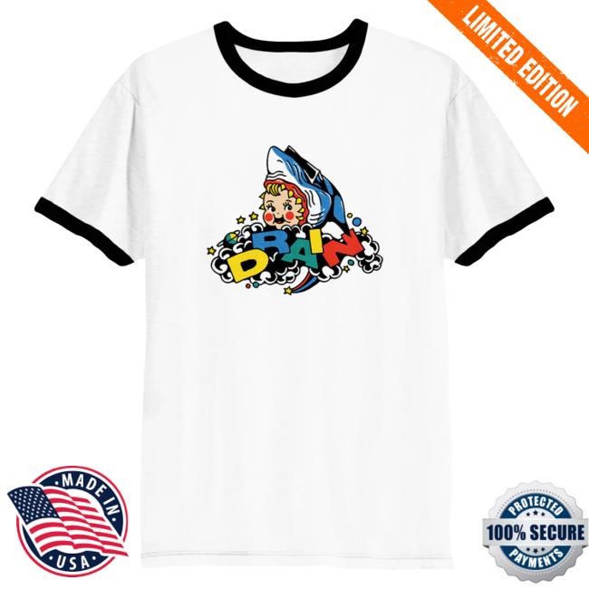 Official Evil Greed Merch Drain "Rainbow" Ringer Shirt
