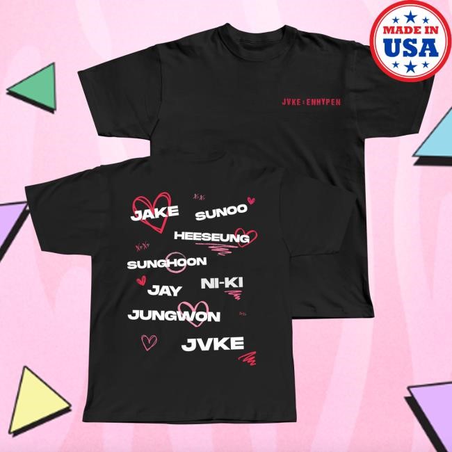 JVKE x Enhypen Names Shirt 2024