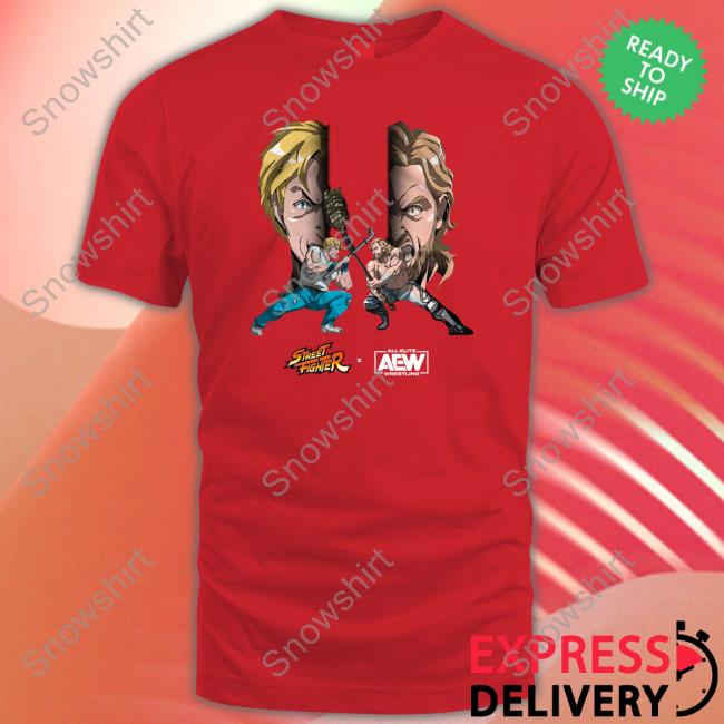 ShopAEW Merch Street Fighter Tee ShopAEW Street Fighter Tee Shirt