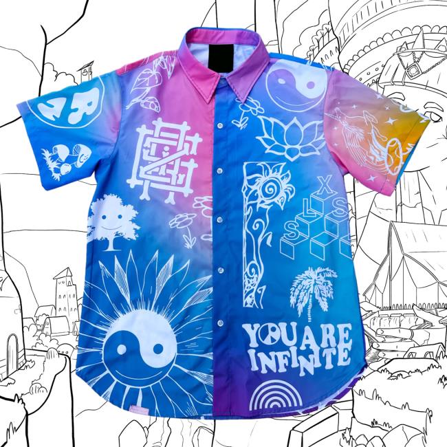 Official My Name Is Griz Merch Shop GRiZ Sun-Time Button Up Shirt 2023 MynameisGriz Store