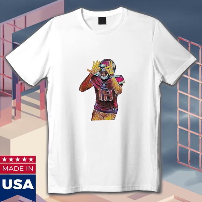 Colorful Vintage Of Justin Jefferson Retro Graphic Football Hoodie