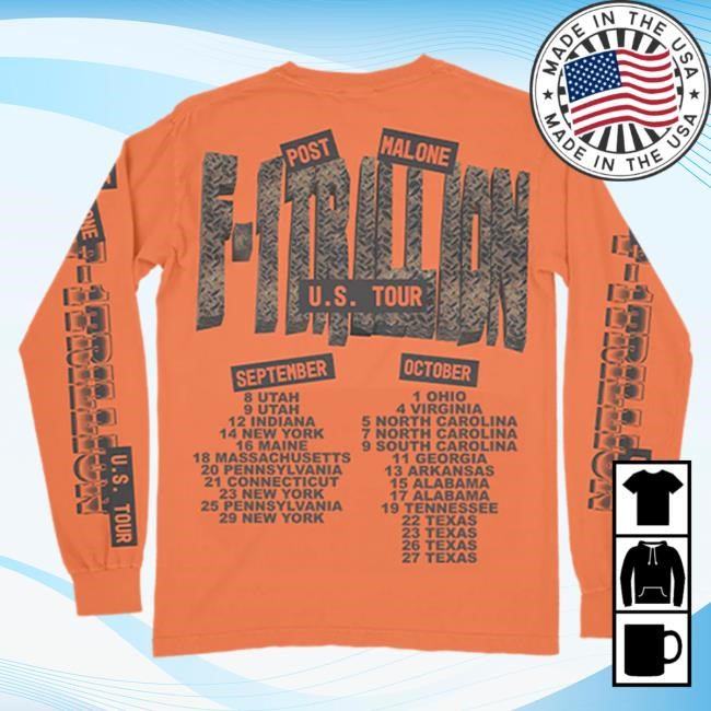 Post Malone Merch Store Shop Post Malone F-1 Trillion Tour Horse LS T Shirt