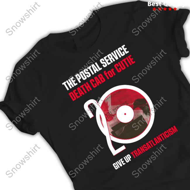 Official The Postal Service Store Shop 20Th Anniversary Tps Dcfc The Postal Service Death Cab For Cutie Give Up Transatlanticism T-Shirt