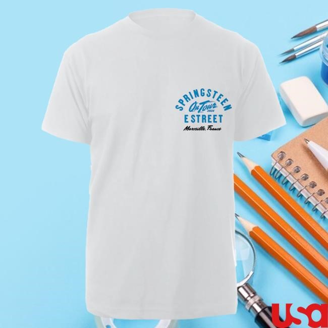 Officia Bruce Springsteen Merch Store Springsteen & The E-Street Band Marseille 2024 Limited Edition Tour Attractive Shirt