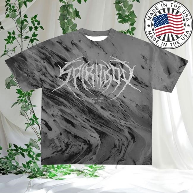 Death Metal Logo Silver Glitter Print Grey Marble Tie Dye Tees