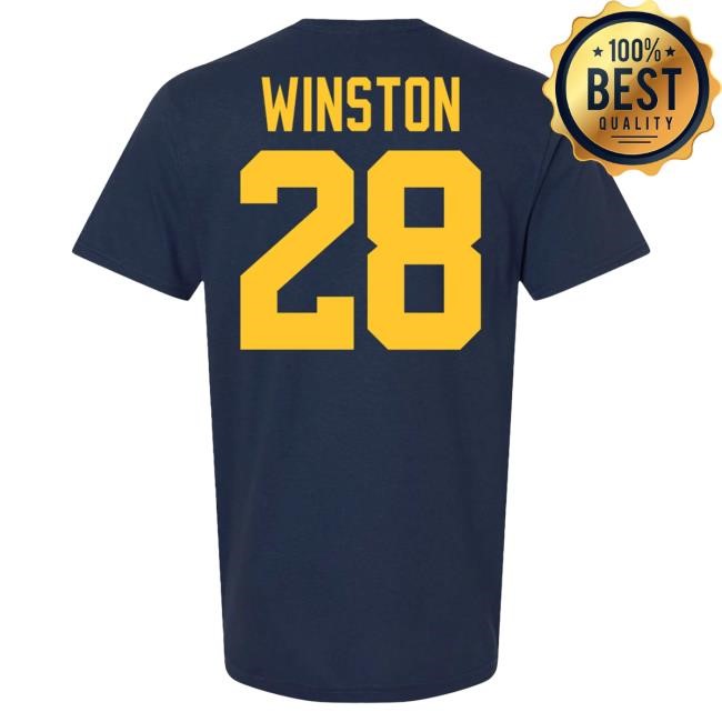 The M Den Michigan Wolverines #28 Kainoa Winston Student Athlete Blue Football Hot Shirt