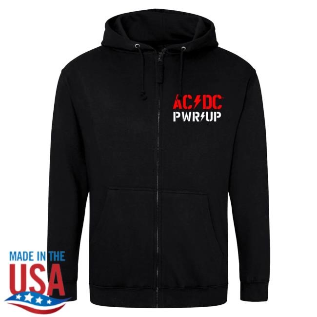 Official AcDc Merch Store Ac/Dc PWR UP Tour Zip Hoodie