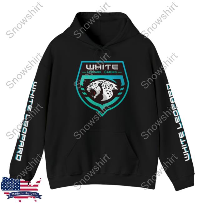 Official Soar Dogg White Leopard Gaming Hoody Black