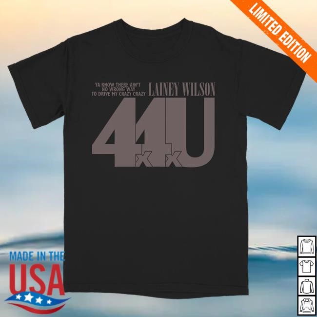 Lainey Wilson Black 4x4xU New T-Shirt Lainey Wilson Merch