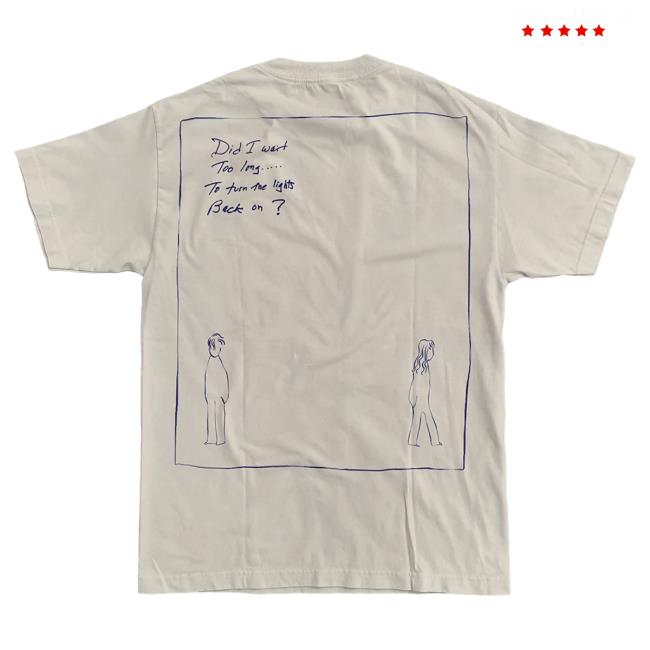 Official Billy Joel Merch Store Billy Joel Turn The Lights Back On Lyric Illustration Natural Hot Shirt - Online Exclusive Billy Joel Apparel Clothing Shop
