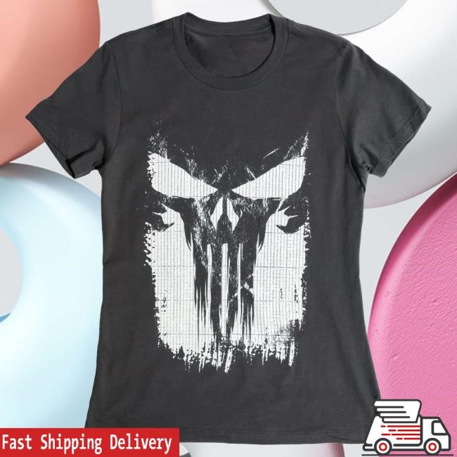 Official Heroes And Villains Forge Series Marvel The Punisher Logo Womens Shirts