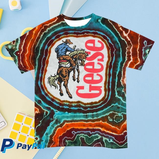 Geese 3D Country Cowboy Tie-Dye T Shirt