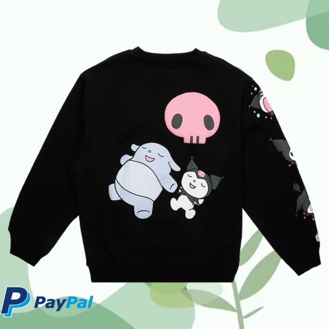 Official Sanrio Apparel Clothing Merch Store Shop Kuromi X Dumbgood Crewneck Sweatshirt Official Sanrio Apparel Clothing Merch Store Shop Kuromi X Dumbgood Pullover Sweatshirt