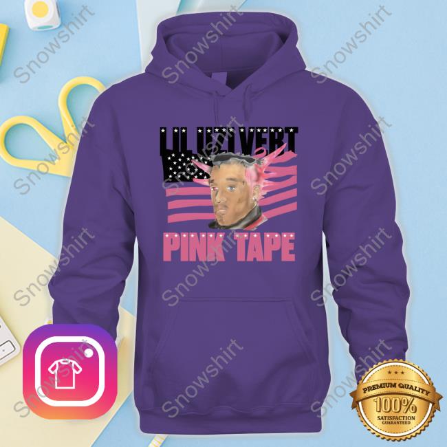 Lil Uzi Vert Store Pink Tape Black Portrait Crewneck Sweatshirt Lil Uzi Vert Pink Tape TShirt