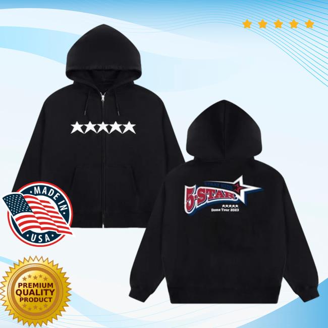 Official Stray Kids Merch Store Stray Kids 5-STAR Dome Tour 2023 Zip-Up Crew neck Sweatshirt StrayKids Shop