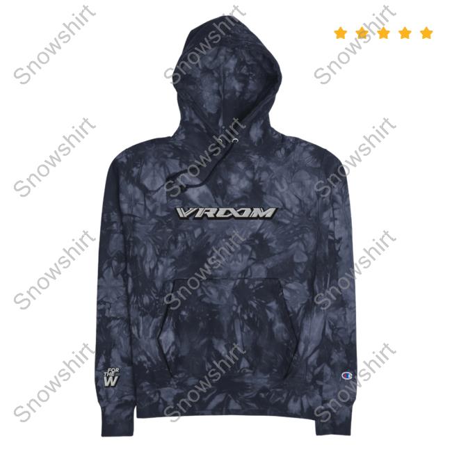 Official Vroom X For The Dub Unisex Champion Tie-Dye Hoody Navy
