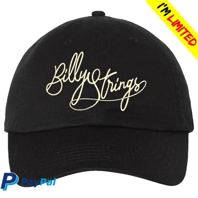 Official Billy Strings Merch Store Shop Billy Strings Cursive Embroidered Dad Cap (Ryan Dunn)