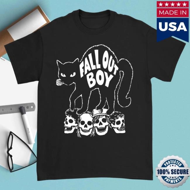 Official Fall Out Boy Merch Store Black Cat Hot Shirt FallOutBoy
