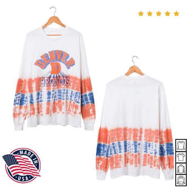 Official Junk Food Apparel Clothing Store Shop Tie-Dye Junkfoodclothing Denver Broncos Tie Dye Long Sleeve