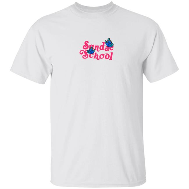 Sundae School Merch Pink Logo Palm Tree T Shirt