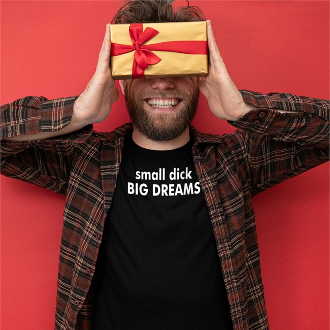 Shirts That Go Hard Small Dick Big Dreams Hoodie Dark Heather