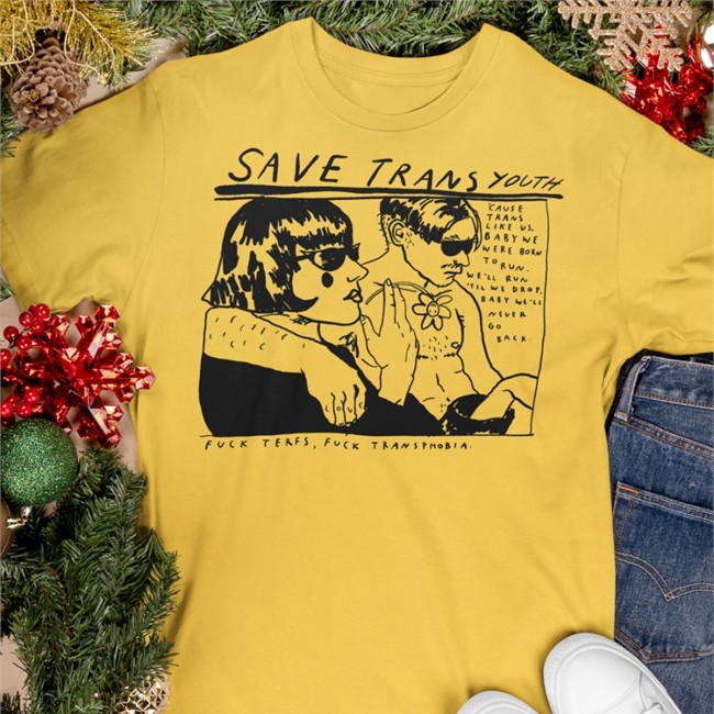 Save Trans Youth By Start Today Tattoo Shirt Print Social Store Colby Gordon Print Social Store Save Trans Youth By Start Today Tattoo Tee Shirt Colby Gordon