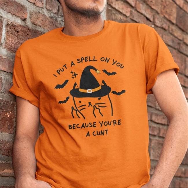 I Put A Spell On You Because You're A Cunt Tee Shirt I Put A Spell On You Because You're A Cunt Tee Shirt