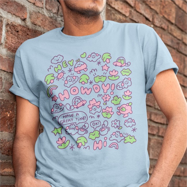 Duotone Editions Store Hey Howdy Hi Hooded Sweatshirt Momo Draws