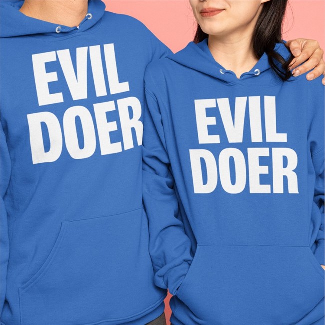 HeartAttackMane Evil Doer Hooded Sweatshirt Black Funny HeartAttackMane Evil Doer Shirt Black