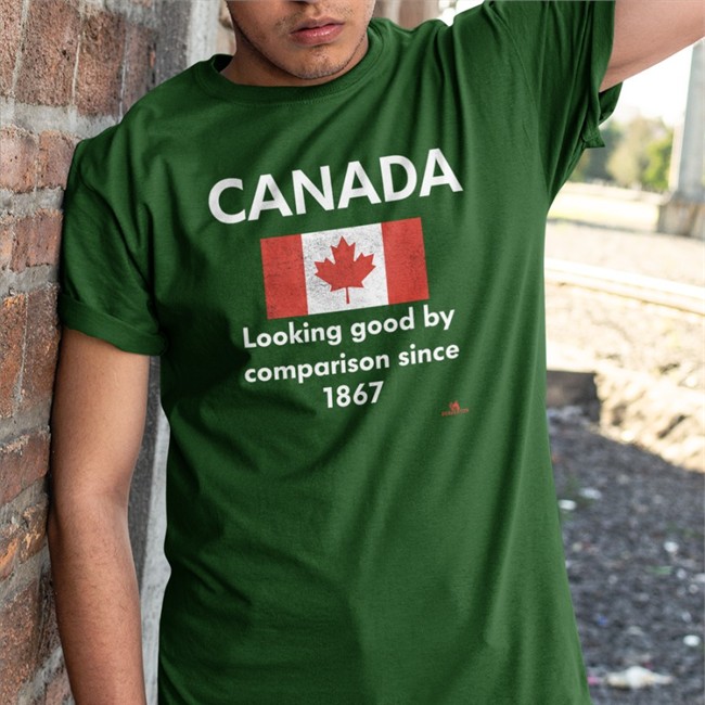 Canada Looking Good By Comparison Since 1867 Hooded Sweatshirt The Beaverton Black Canada Looking Good By Comparison Since 1867 T Shirt The Beaverton Merch