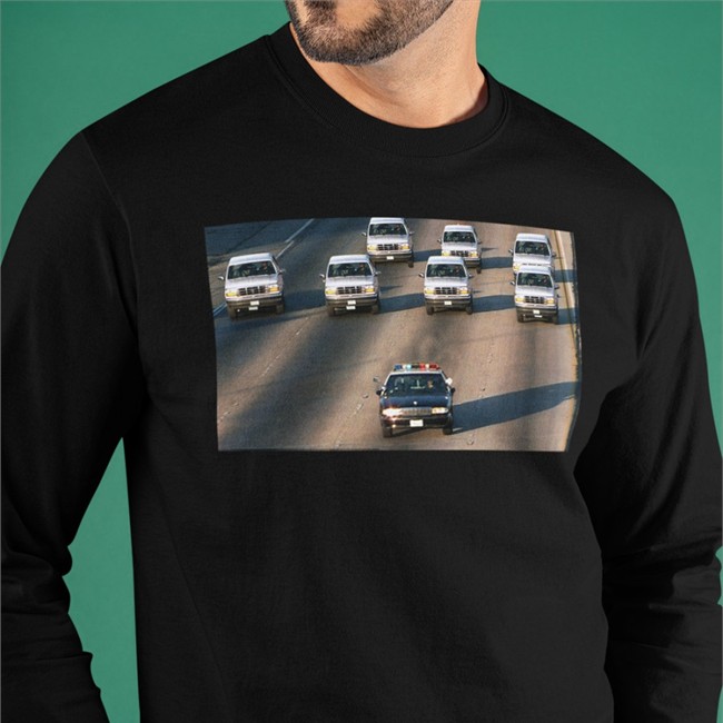 Great White Bronco Chase Shirt Funny