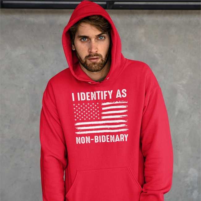 Matt I Identify As Non-Bidenary American Flag Tee Red I Identify As Non-Bidenary American Flag Shirt