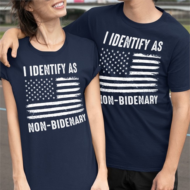 I Identify As Non-Bidenary Shirt Red