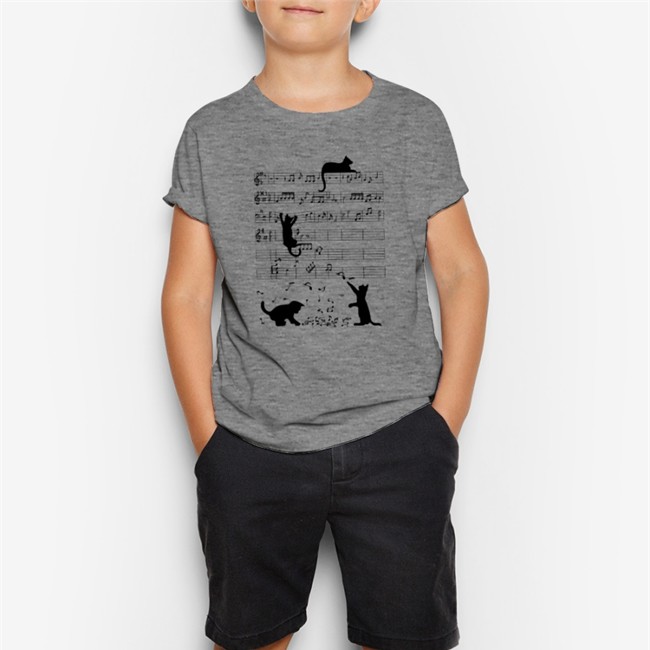Threatnotation Cute Cat Playing Music Note Clef Musician Shirt Threatening Music Notation