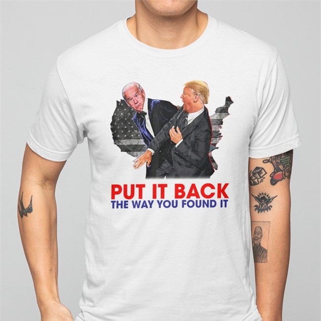 Zack Morris Youarefree-Toorder Merch Put It Back The Way You Found It Trump Slap Anti Biden Shirt