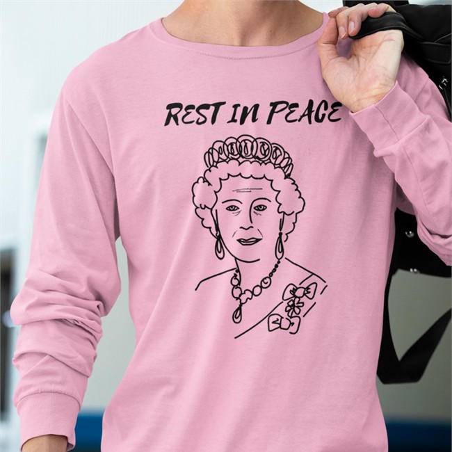 White Rest In Peace T Shirt Queen Elizabeth II Elizabeth Rest In Peace Shirts
