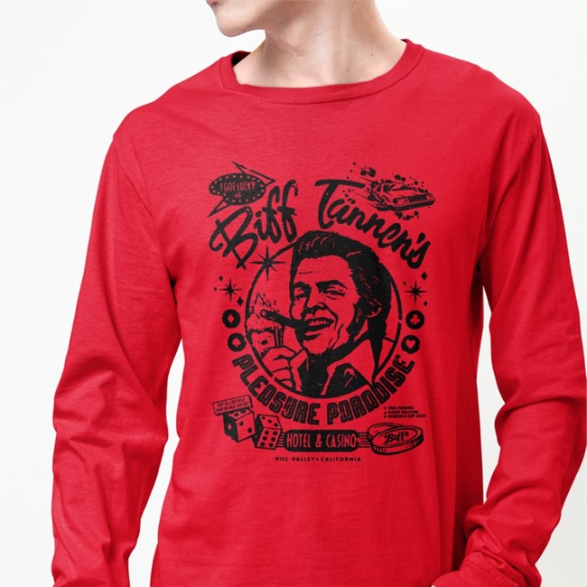 Biff Tannen's Pleasure Paradise Sweatshirt Fright-Rags Merch Fright-Rags Merch Biff Tannen's Pleasure Paradise Sweatshirt Frightrags