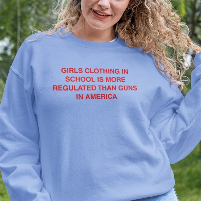 Cosmique Studio Merch Witches Vs Patriarchy Girls Clothing In School Is More Regulated Than Guns In America T Shirt