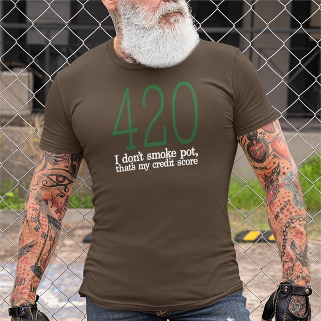 Baseballchickie 420 I Don't Smoke Pot That's My Credit Score Hoodie