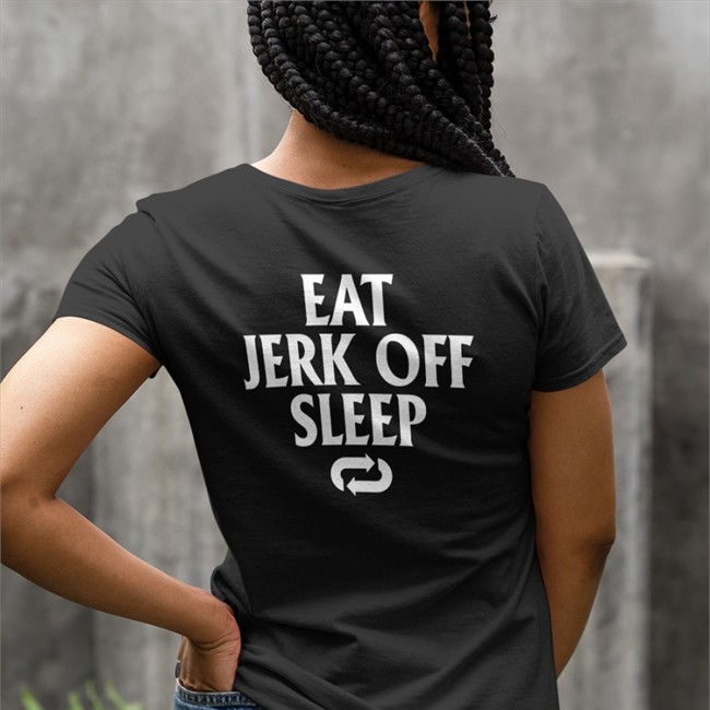 Shirtsthtgohard Eat Jerk Off Sleep Hat Black Shirtsthtgohard Eat Jerk Off Sleep Baseball Sleeve Tee Black