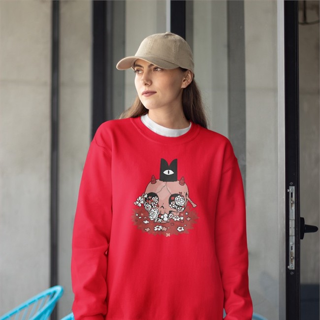 Cult Of The Lamb Merch Cult Of The Lamb Floral Skull Hoodie Devolver Digital Store Cult Of The Lamb Floral Skull Shirts