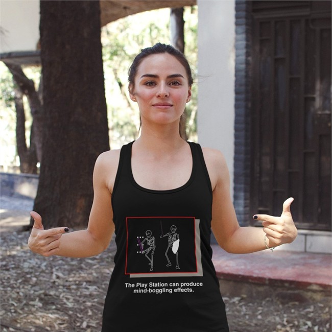 Clammy Heart The Play Station Can Produce Mind-Boggling Effects TShirt Black Clammyheart