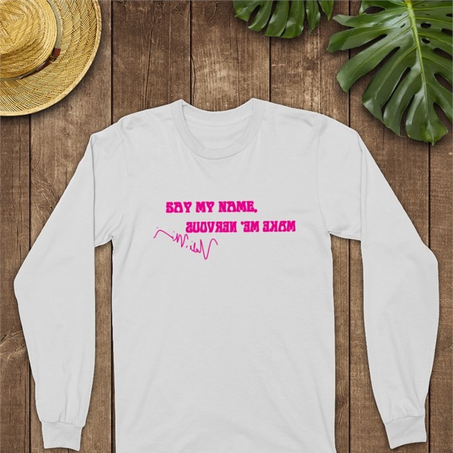 Say My Name Make Me Nervous Tee Black